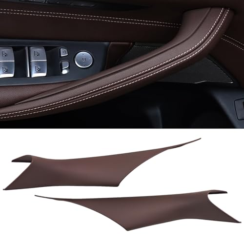 Interior Door Handles Protective Covers Compatible with BMW 5 Series G30 G31 2017-2022 Car Interior Door Pull Handle Covers for 520i 520d 525d 530e 530i 540d 540i 550i (2PCS Mocha Brown) - color: 2PCS Mocha Brown