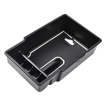 EDBETOS Center Console Organizer Tray Compatible with Jeep Renegade Accessories 2015-2019 2020 2021 2022 2023 Armrest Glove Box Secondary Storage (White Line) - color: White Line