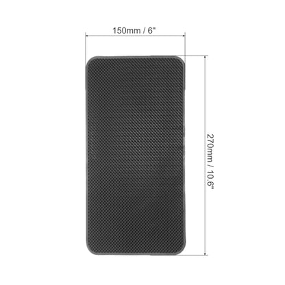 HARFINGTON 4pcs Car Dashboard Anti-Slip Mat 10.6" x 6" Universal Sticky Dash Pad Grid Pattern Washable Reusable Car Non-Slip Mats for Phone Keys Sunglasses Electronic Devices, Black
