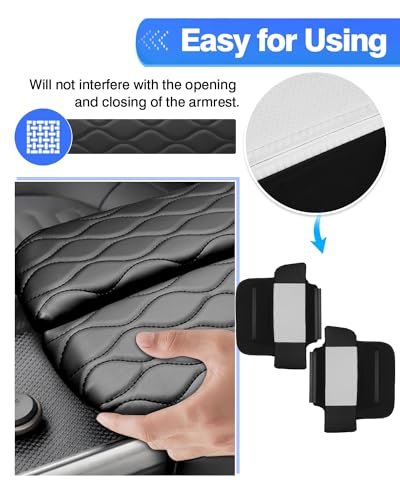 Autorder Center Console Cover for 2022-2025 2026 Rivian R1T/R1S Accessories Armrest Cover Anti-Scratch Middle Console Pad Leather Armrest Protector - size: 2022-2026 Rivian R1T/R1S