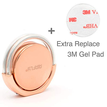 AirFly Phone Finger Ring Holder, 4 in 1, Universal Metal Phone Ring, Table Stand Kickstand, Car Vent Mount, Finger Grip Compatible All Smartphones (Rose Ring) - size: Rose Ring