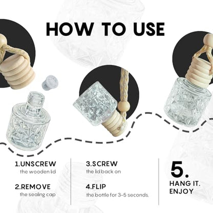 Car Air Freshener-Celestial Linen Scent Car Fresheners Long Lasting Essential Oil Car Diffuser- Cute Car Accessories for Women Interior without Methyl Carbitol&Hexylene Glycol