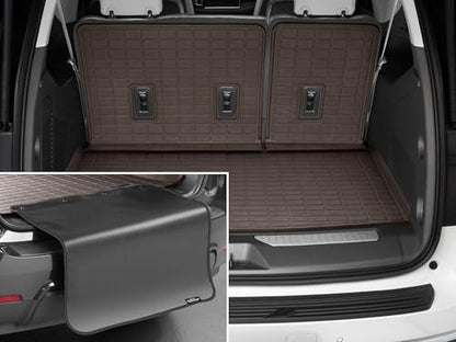 WeatherTech SeatBack Cargo Liner HP for Cadillac Escalade-V ESV, Escalade ESV, Suburban - Behind 3rd Row w/Bumper Protector (431466IMSK), Cocoa - color: Cocoa