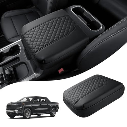 Autorder Center Console Cover for 2019-2026 Chevy Silverado/GMC Sierra Accessories, Tahoe&Suburban&Yukon 2021-2026, Armrest Cover Leather Middle Console Covers Anti-Scratch(Bucket Seat Only) - size: 19-26 Chevy Silverado Prismatic Texture