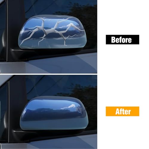 Moonlinks 1Pair Compatible with 2012 2013 2014 2015 2016 2017 2018 2019 2020 Toyota Sienna Mirror Cover Replacement, Blue Left Driver Side&Right Passenger Side Door Rearview Side Clip-on Mirror Cap - color: Pair Blue