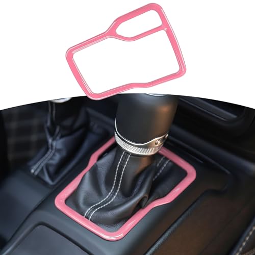 RT-TCZ for Wrangler JL Pink Gear Shift Trim Cover Frame for Jeep Wrangler JL JLU Gladiator JT 2018-2024 Pink Interior Accessories - color: Pink