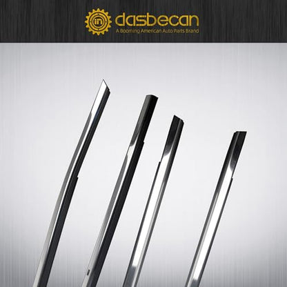 Dasbecan 4Pcs Weatherstrip Window Seal Car Window Moulding Trim Compatible with 2014-2020 Nissan Rogue Replace 80820-4CL0A, 80821-4CL0A, 82820-4CL0A, 82821-4CL0A