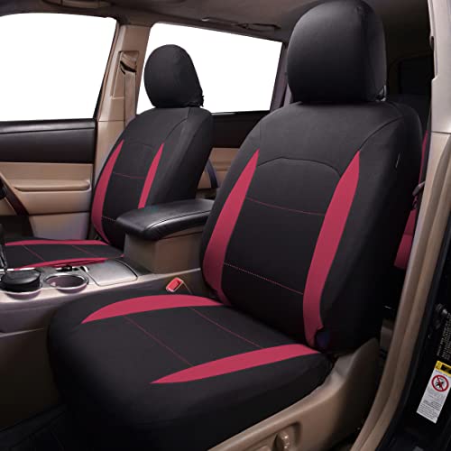 Flying Banner Car Seat Covers Front Seats Rear Bench Polyester car seat Protectors Easy installations Rear Bench Split Classic Man Lady Truck - color: Black Burgundy