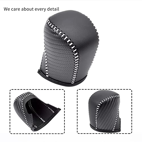 Auto Car Leather Gear Shift Knob Cover for Honda Civic 10th Gen 2021 2020 2019 2018 2017 2016 Accessories (E) - color: E