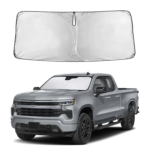 Autovir Windshield Sun Shade Fit for 2019-2024 2025 2026 Chevrolet Silverado 1500 Sun Shade, Front Window Sun Visor, UV Protection, Heat Blocker, Foldable Car Accessories - size: For Chevrolet Silverado 1500 2019-2026