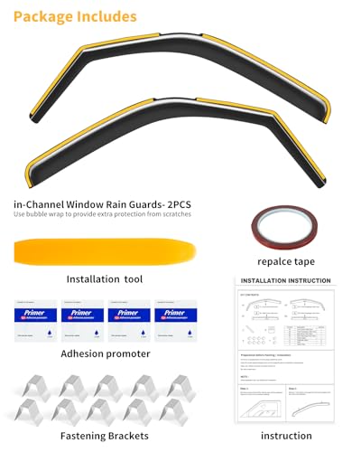 in-Channel Window Rain Guards Fit for 1996-2026 Chevy Express Van & GMC Savana 2500 3500, Extra Durable Window Visors Window Deflectors Vent Shades Car Accessories - size: For Chevy Express Van/GMC Savana 1996-2026