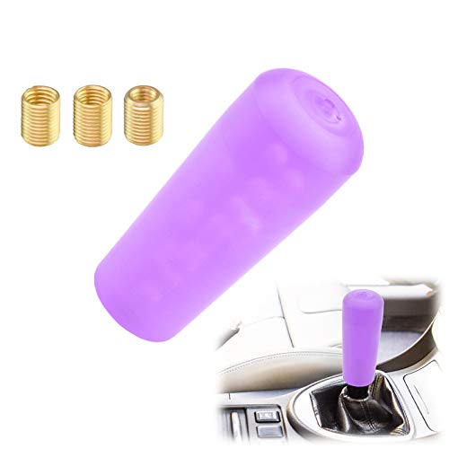 EZAUTO WRAP Purple Shift Knob Stick Frosted Matte Crystal Bubble Long Throw Gear Shifter 10cm - color: Matte Purple, size: 10cm