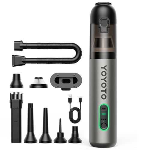 Car Vacuum, Handheld Vacuum Cordless with 21000Pa Powerful Suction & 3 Modes, 4-in-1 Portable Hand Held Mini Vacuum Cleaner Rechargeable, Ultra Light for Car Home Office (Silver) - color: Silver