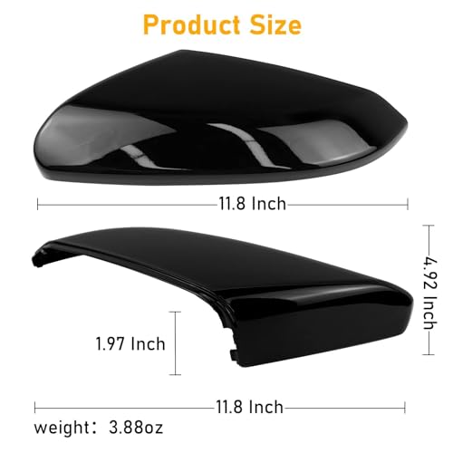 Moonlinks Compatible with 2016-2021 Honda Civic Driver Side Mirror Cover Replacement,Glossy Black for 10th Gen Civic,2019-2022 Insight,Left Side Door Rearview Mirror Cap Trim(1PC) - size: 10th-Left Black
