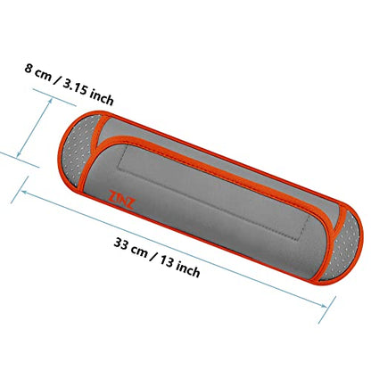 ZINZ Ultra Thick & Breathable Universal Shoulder Pad Cushion for Bag - Long & Comfort - color: Gray&orange