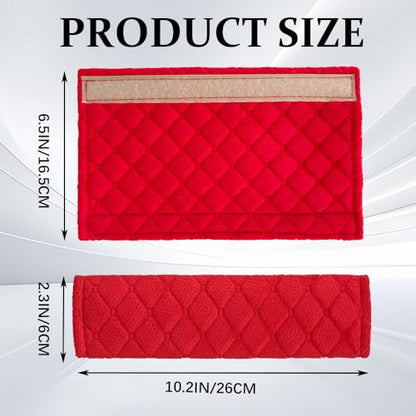 2PCS Car Seat Belt Pads Cover, Fluffy Car Seatbelt Covers, Soft Car Seat Belt Strap Cushion Protect Your Neck and Shoulder, Driving Seat Belt Shoulder Strap Cover for Most Autos (Red) - color: Red