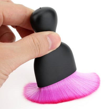 Car Detailing Brush, Soft Bristle Cleaning Brush, Scratch-Free Auto Duster Tool for Dashboard, Air Vents, Leather & Interior Cleaning (Black&Purple&Rose) - color: Black&Purple&Rose