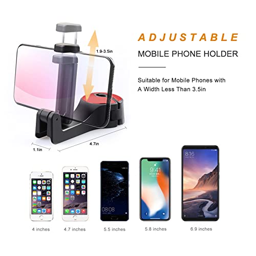 Car Headrest Hook with Phone Holder, Universal 360 Rotation Headrest Hooks for Purses and Bags (Red) - color: Red