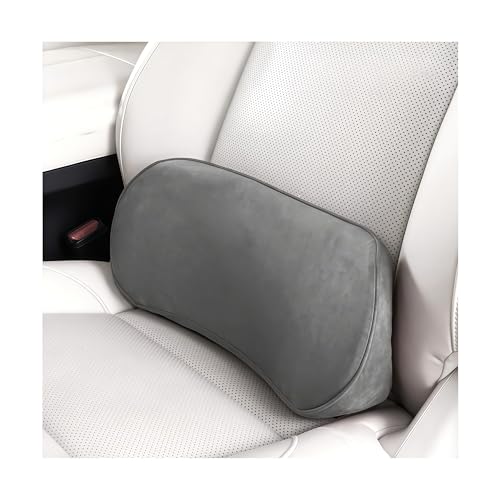 Zpana Car Lumbar Support Pillow, Memory Foam Vehicle Seat Lower Back Support Cushion for Back Pain Relief & Sciatica, Comfortable Auto Driver Seat Pad, Universal for Vehicles (Dark Gray) - color: Dark Gray