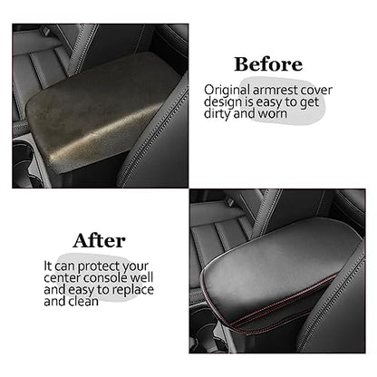 SKTU for 2017-2024 2025 Mazd a CX-5 Center Console Cover 2025 CX5 Central Console Armrest Pad 2024 2025 C-X5 Seat Box Cover 2025 CX5 Center Console Soft Cushion (Red) - color: 2017-2025 CX-5 Red