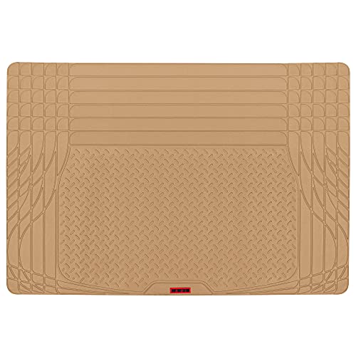 Motor Trend FlexTough Contour Heavy Duty Rubber Car Floor Mats with Cargo Liner - All Weather Full Set Front & Rear fits Most Cars Truck SUV, Automotive Floor Mats - style: FlexTough TrunkShield