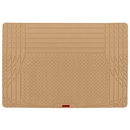 Motor Trend FlexTough Contour Heavy Duty Rubber Car Floor Mats with Cargo Liner - All Weather Full Set Front & Rear fits Most Cars Truck SUV, Automotive Floor Mats - style: FlexTough TrunkShield