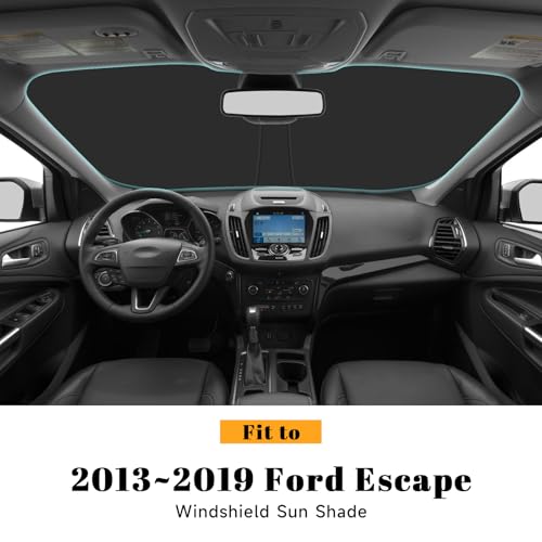 Car Windshield Sun Shade for Ford 2013-2019 Escape Accessories (OEM Design) Reflective Foldable Heat Insulation Sunshade for Ultimate Protection - size: for Ford 2013-2019 Escape