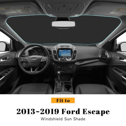 Car Windshield Sun Shade for Ford 2013-2019 Escape Accessories (OEM Design) Reflective Foldable Heat Insulation Sunshade for Ultimate Protection - size: for Ford 2013-2019 Escape
