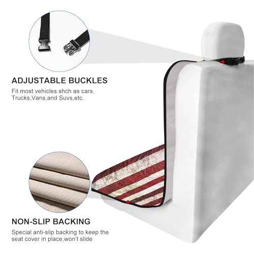 Back Seat Cover for Car Trucks Van SUV, Waterproof Rear Bench Towel Seat Covers for Dogs and Kids, Non-Slip Automotive Backseat Protector, Machine Washable (Bench Flag) - color: Bench Flag