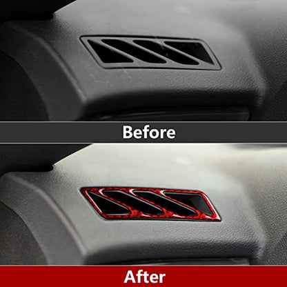 Car Side Vent Outlet Sticker Carbon Fiber Decla Interior Trim Accessories for Chevrolet Camaro 2010 2011 2012 2013 2014 2015 - color: Side Vent Outlet