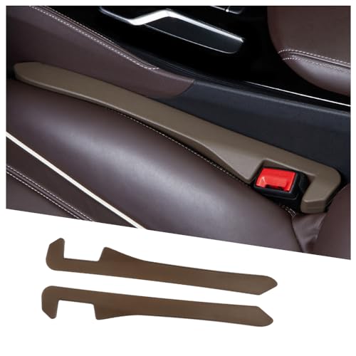 KIFIDAN 2PCS Car Seat Gap Filler,Flexible in between Car Seat Catcher for Tightly Filling Seats Gaps,Universal Cars Console Catcher Interior Cars Accessories for Women & Men (Brown) - color: Brown