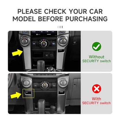Car Air Conditioner Handle ABS Sticker Carbon Fiber Decal Cover Interior Trim Accessories for Toyota 4Runner SUV 2010-2025 Black - color: Air Conditioner Handle