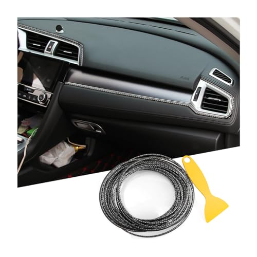 Osilly Car Interior Moulding Trim Strips, 33Ft/10M Universal Electroplating Decoration Filler Insert Strips, Styling Dashboard DIY Flexible Strip, Garnish Accessory with Installing Tool (Carbon Fiber) - color: Carbon Fiber, size: 33Ft