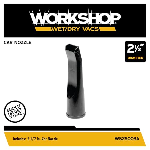 WORKSHOP Wet/Dry Vacs Shop Vacuum Accessories WS25003A Car Nozzle Attachment for Wet Dry Vacuum Cleaners, Fits 2-1/2-inch Extension Wands and Hoses - size: 2-1/2"