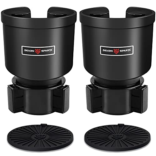 Upgraded Car Cup Holder Expander Adapter with Offset Adjustable Base, Compatible with Yeti 14/24/36/46oz Ramblers, Hydro Flasks 32/40oz, Other Large Bottles Mugs in 3.5"-4.0", 2 Pack - color: Black, size: Large*2