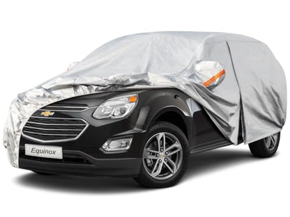 Kayme 6 Layers SUV Car Cover Custom Fit for Chevrolet Chevy Equinox (2005-2025) Waterproof All Weather for Automobiles, Outdoor Full Cover Rain Sun UV Protection.Silver - size: 16. Custom Fit Chevrolet Equinox