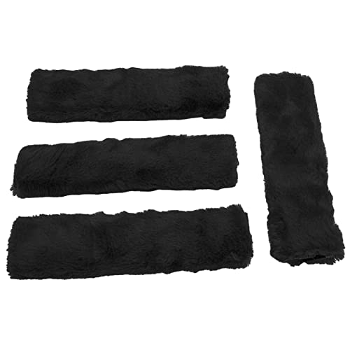 4Pack Seatbelt Covers for Kids,Seat Belt Cushion Cover,Infant Baby Car Seat Neck Shoulder Strap Pads,Soft Newborn Carseat Stroller Straps Covers Accessories(Black) - color: Black