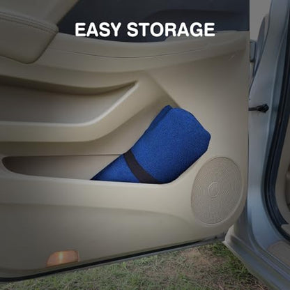 Leader Accessories Towel Car Seat Cover Waterproof Blue for Truck SUV Front Seat Machine Washable - After The Gym, Runs, Swimming, Surfing - color: Towel Blue 1pcs
