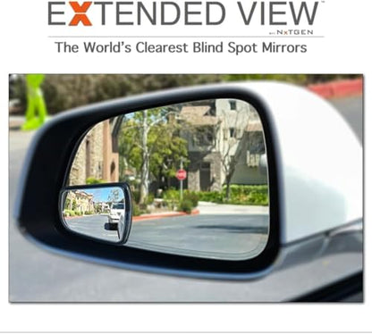 Blind Spot Mirrors- Compatible with Tesla Model 3 Extended View (Model X) - 2 Piece Set (Left & Right) - size: Model X