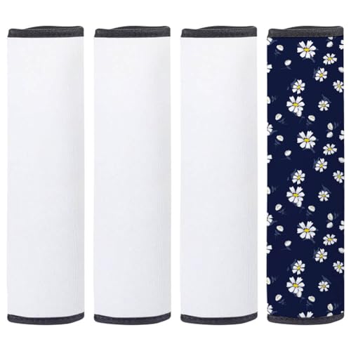 BAOZOON 4 Pcs Sublimation Blanks Car Seat Belt Pads Cover Heat Transfer Neoprene Replacement Shoulder Strap Pads Blank Car Seatbelt Shoulder Pads Strap Cover for Adult - size: 11.02 x 8.27 x 0.12 Inches(Adult)