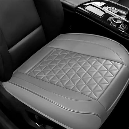 1PC Leather Car Seat Cover, Front Bottom Seat Cushion Cover, Car Seat Cover, Front PU Leather Seat Covers, Anti-Slip and Wrap Around The Bottom with Storage Pocket Suitable for Most Vehicles (Grey) - color: grey*1