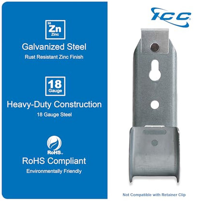 ICC Ceiling Mount J Hook 1-5/16" Without Retainer Clip – Galvanized Steel Cable Management Hooks for Hanging Cable - Rust-Resistant, EIA and TIA Compliant - 1-5/16 Inch 25 Pack - size: 1 5/16 in, style: Ceiling Mount
