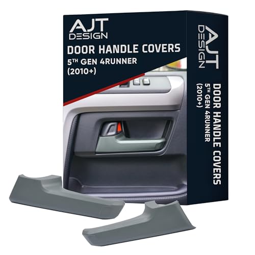 AJT DESIGN Door Handle Covers Compatible with Toyota 4Runner 2010+ (5th Gen) | 5th gen 4runner Chrome Delete | ABS Plastic Front & Back Interior Car Door Handle Cover| Made in USA | Lunar Rock - color: Lunar Rock