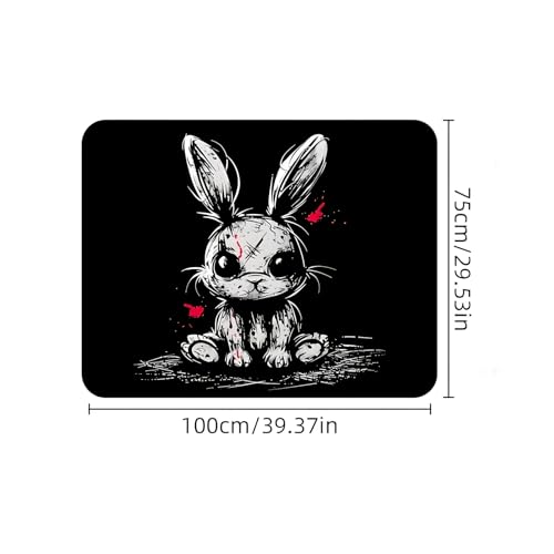Universal Car Trunk Mat 29" x 39", Easter Rabbit Print All Weather Trunk Protection Cargo Liner, Durable Cargo Mat Rear Trunk Liner, Stylish Vehicle Interior Accessories Suitable for Most Car Models - color: Easter Rabbit