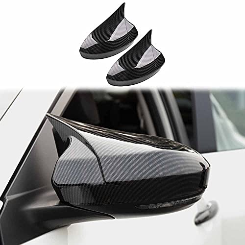 Rifoda Carbon Fiber Style Side Mirror Cover Decoration Compatible with Nissan Sentra 2020-2025 Altima Sedan 2019-2025 Horn type Side Rearview Mirror Cover Trims ABS Plastic Exterior Accessories 2PCS
