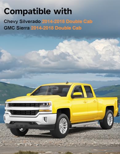 in-Channel Window Rain Guards Fit for Chevrolet(Chevy) Silverado/GMC Sierra Double Cab 2014-2018 Rain Guards Extra Durable Window Deflectors Visors Truck Vent Visors Shades Car Accessories - size: Fit for 2014-2018 Silverado/GMC Sierra Double Cab