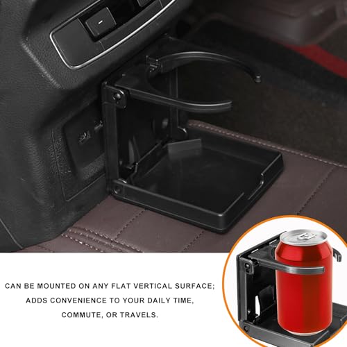2PCS Boat Cup Holder, Car Folding Drink Holders Wall Mounted Bottle Bracket with Adjustable Arms, Universal Space-Saving Cup Holders with Screws for Trucks RVs Boats Campers