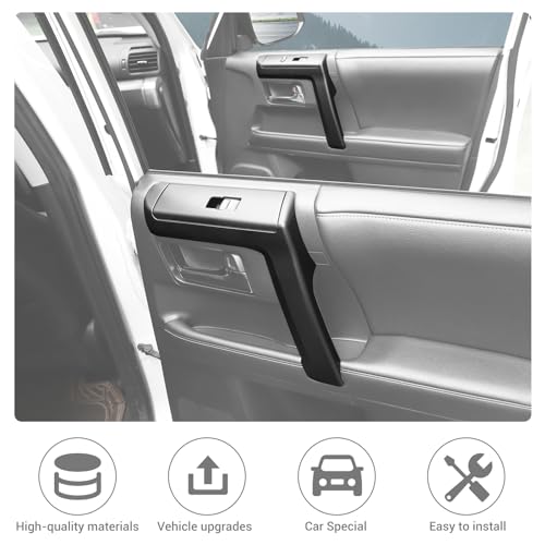 JeCar 8pcs Matte Black Interior Door Handle Covers Trim Kit for Toyota 4Runner 2010-2023 - color: Matte Black