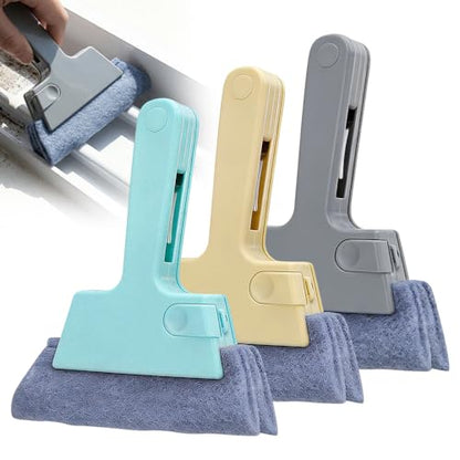 Magic Window Track Cleaner, Window Groove & Track Cleaning Brush Tools Set for Window Lides Gaps Tile Lines Shutter Car Vents (Yellow) - color: Yellow