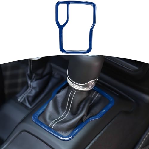 RT-TCZ for Wrangler JL Blue Gear Shift Trim Cover Frame for Jeep Wrangler JL JLU Gladiator JT 2018-2024 Blue Interior Accessories - color: Blue